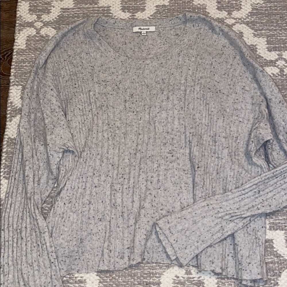 Ribbed Wool Marbled Sweater
